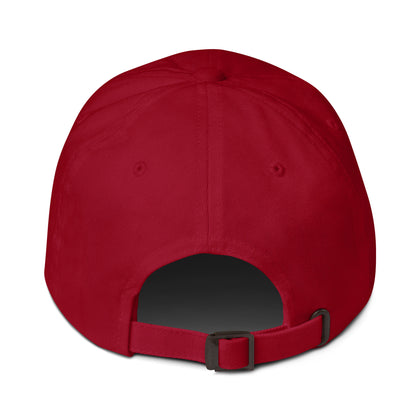 Red baseball cap on a white background