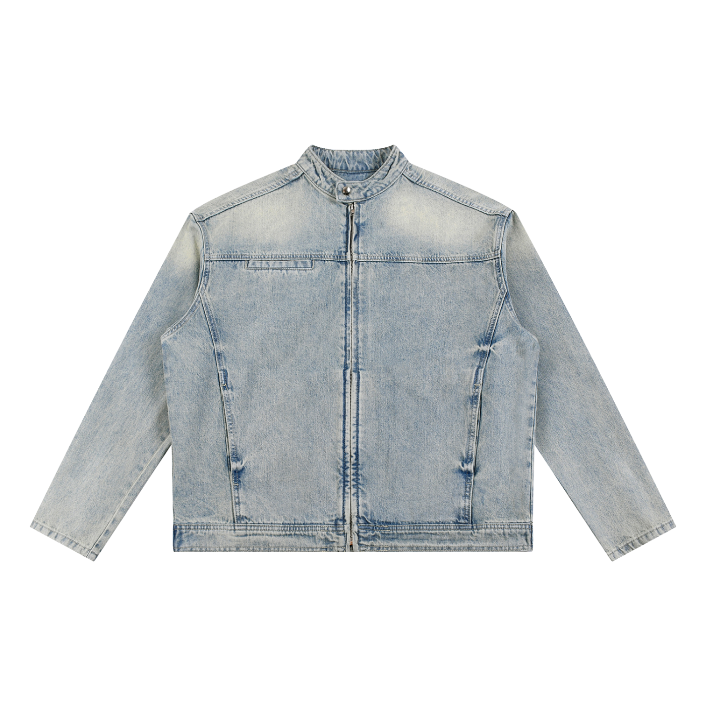 Fix the Money. Fix the World. Fact. Vintage Wash Zip Denim Jacket