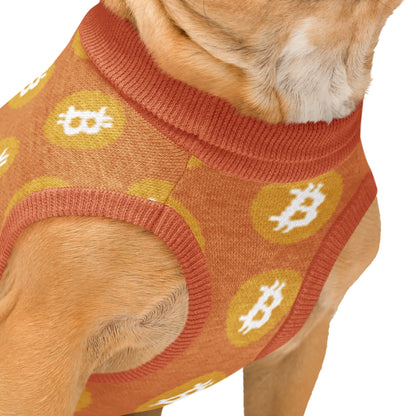 Orange Trad Bitcoin Knitted Pet Sweater