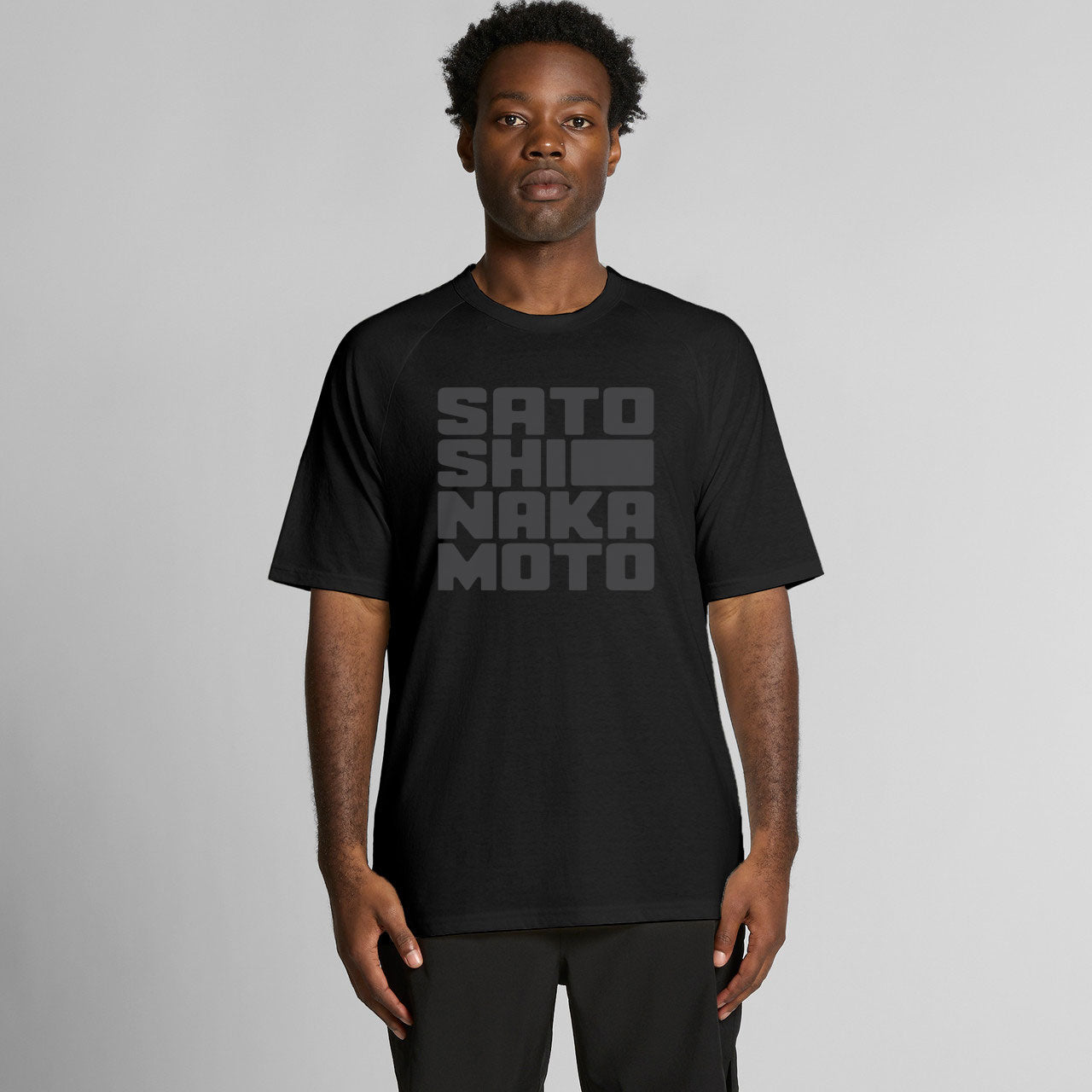 Satoshi Nakamoto Cubed Stealth Sports T-Shirt
