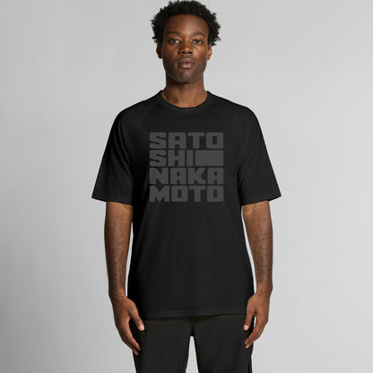 Satoshi Nakamoto Cubed Stealth Sports T-Shirt