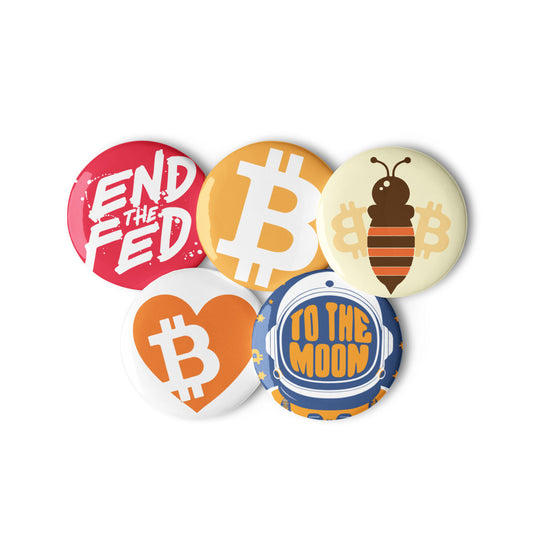 Bitcoin Set of Pin Buttons