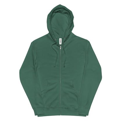 Green hoodie on a white background
