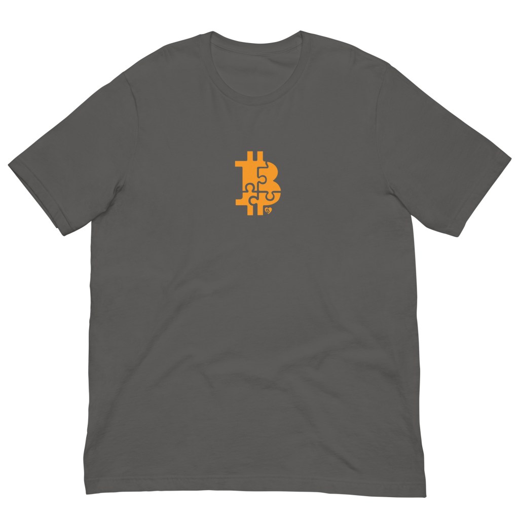 bitcoin puzzle symbol bitcoin logo t-shirt tee