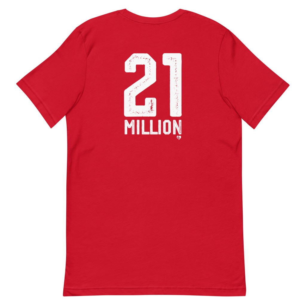 no. 21 million college jersey team bitcoin opsec t-shirt tee